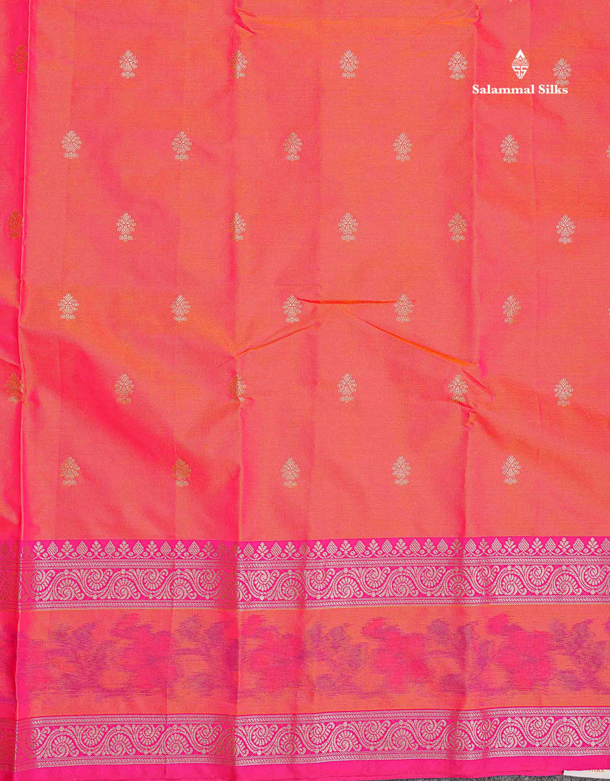 Semi Silk Saree - Olive Green Colour Body Zari Butta With Pochampally Fancy Border