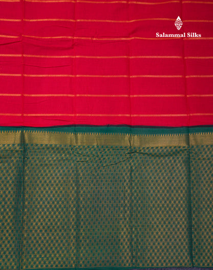 Beautiful Black Sungudi Cotton Saree With Contrast Peach Traditional Long Border