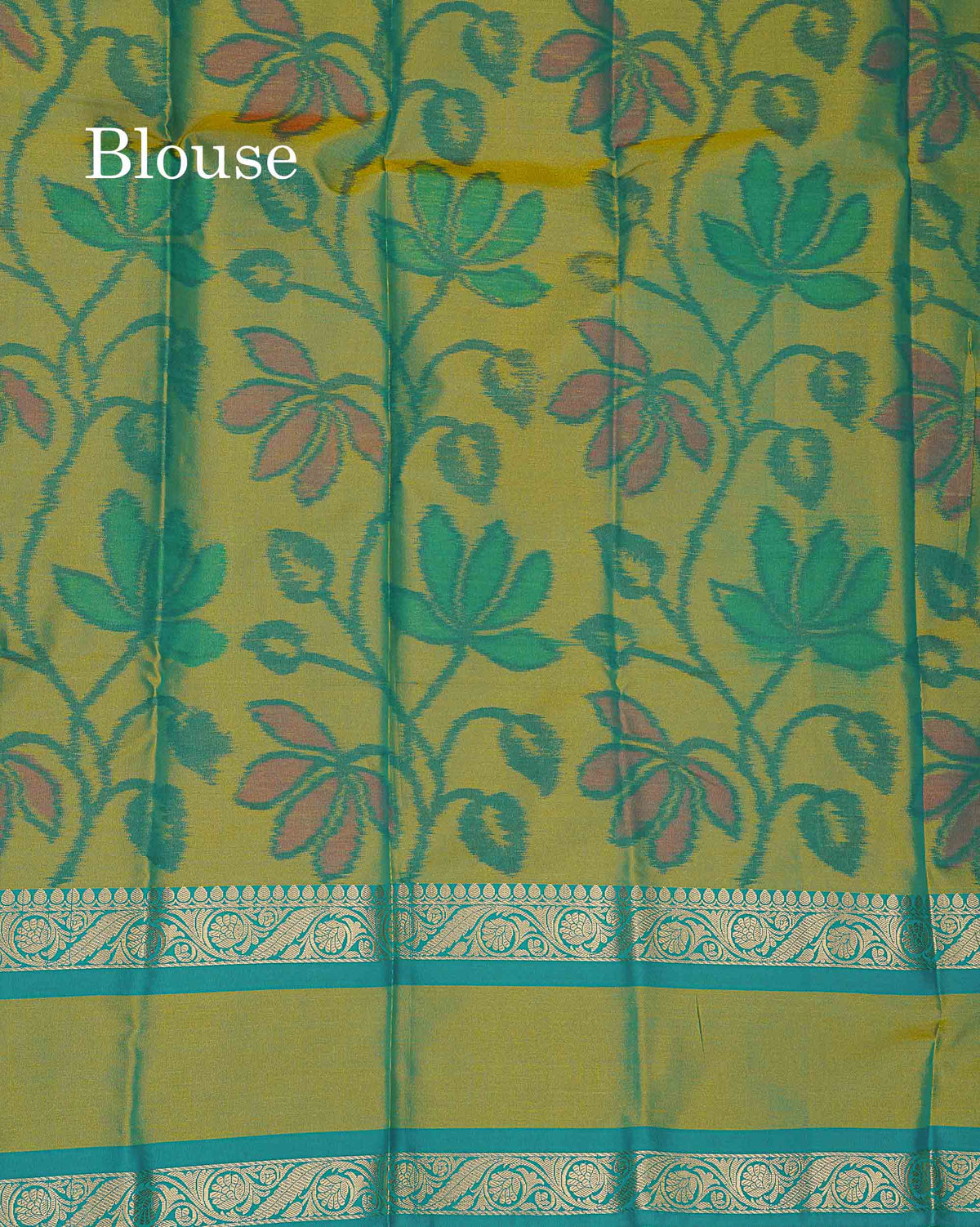 Semi Silk Saree - Orange Colour Body Zari Butta With Pochampally Fancy Border