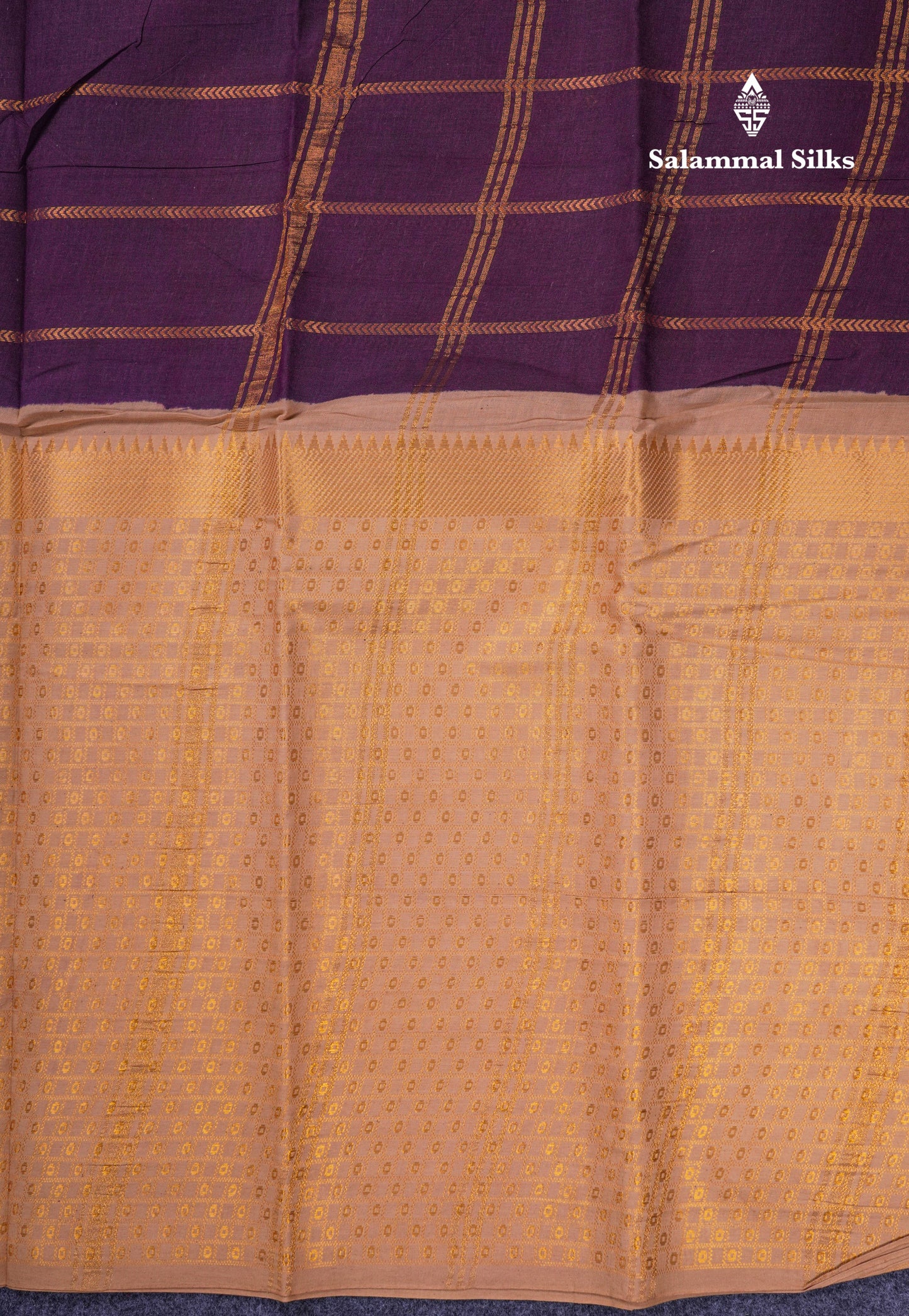 Beautiful Black Sungudi Cotton Saree With Contrast Peach Traditional Long Border