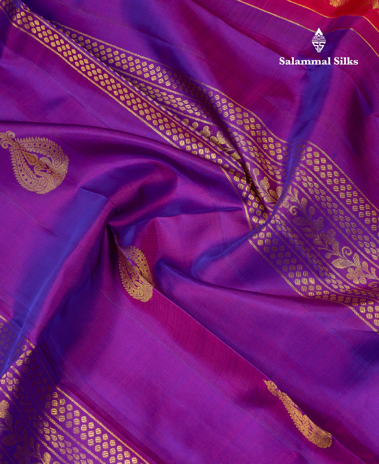 Beautiful Vadamalli Pure Kanjivaram Silk Saree With Contrast Pinkish Red Traditional Evening Morning Border