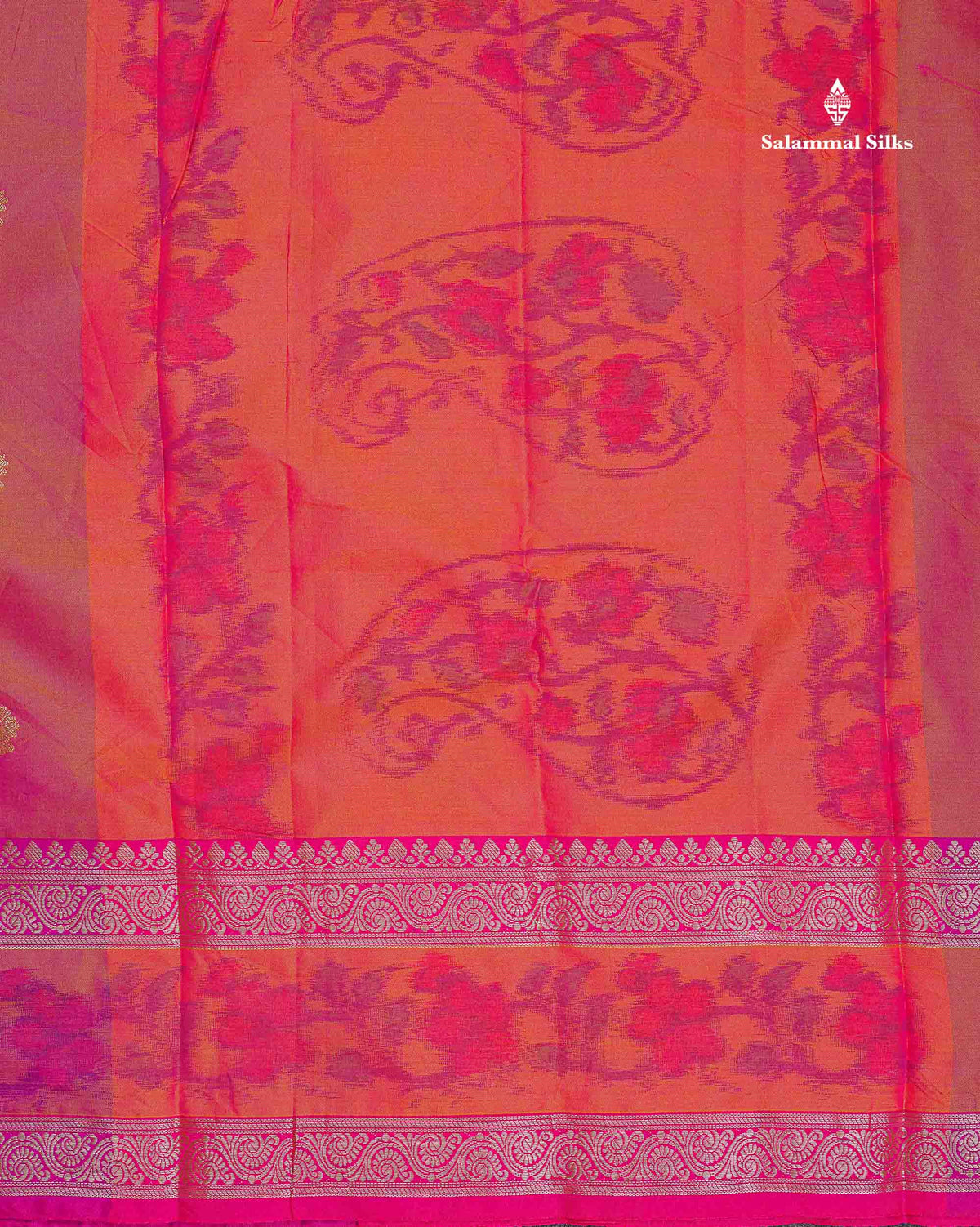 Semi Silk Saree - Olive Green Colour Body Zari Butta With Pochampally Fancy Border