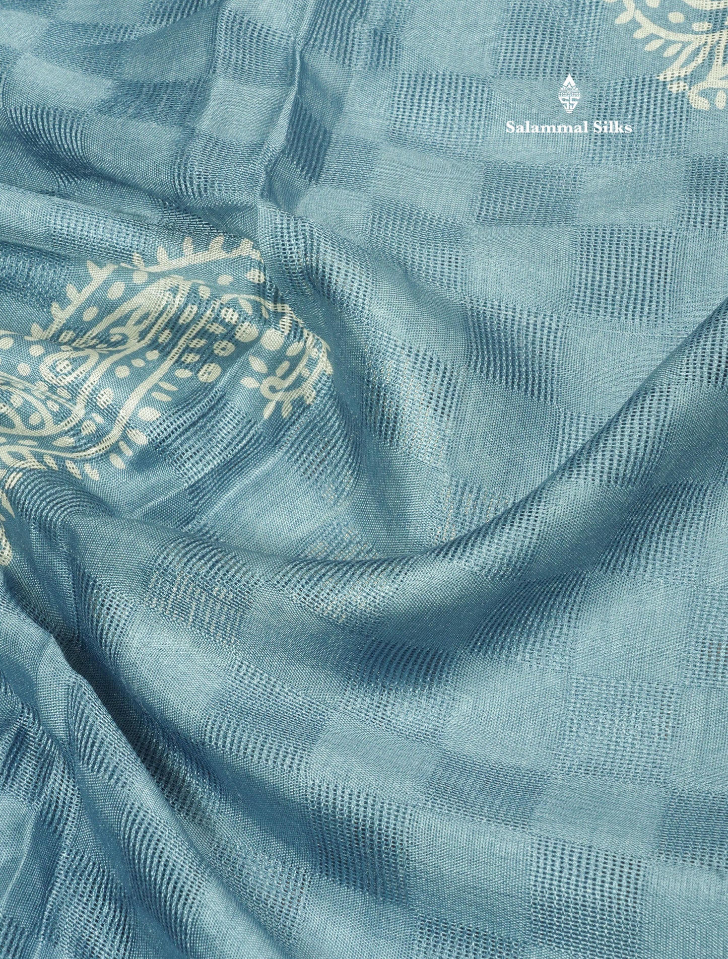Pastel Violet Semi Dola Fancy Saree Printed Design With Traditional Zari Border