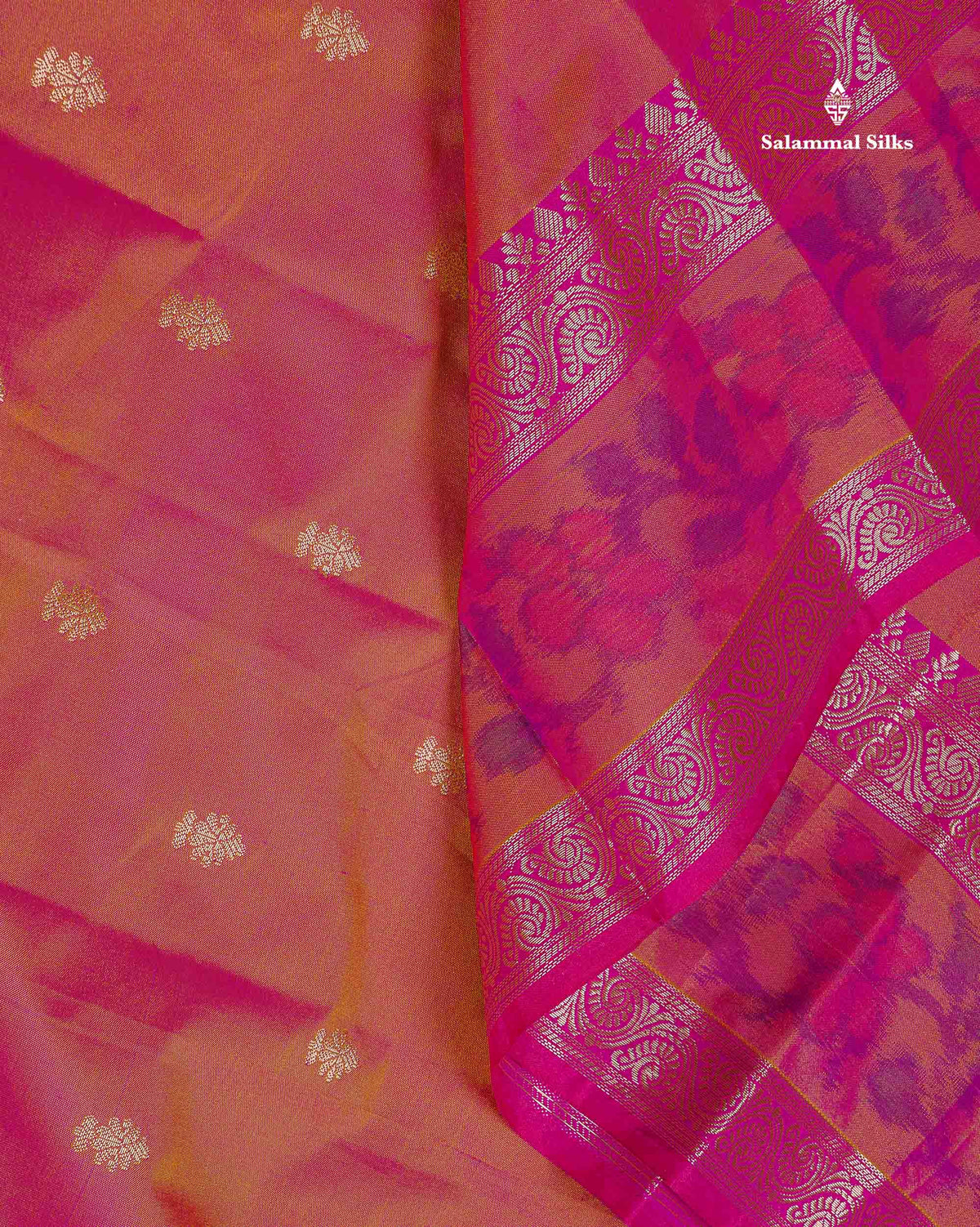 Semi Silk Saree - Olive Green Colour Body Zari Butta With Pochampally Fancy Border