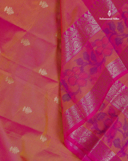 Semi Silk Saree - Olive Green Colour Body Zari Butta With Pochampally Fancy Border