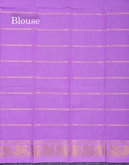 Beautiful Black Sungudi Cotton Saree With Contrast Peach Traditional Long Border