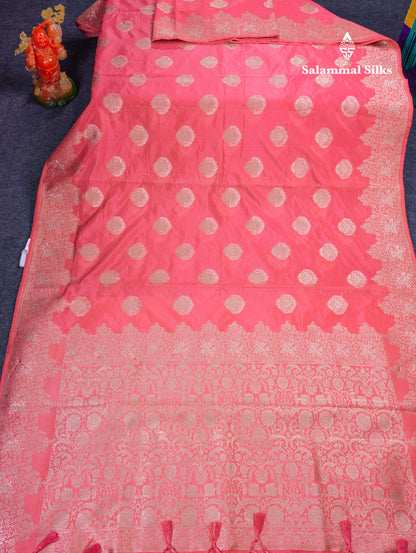 Beautiful Green Semi Raw Silk Saree With Fancy Border
