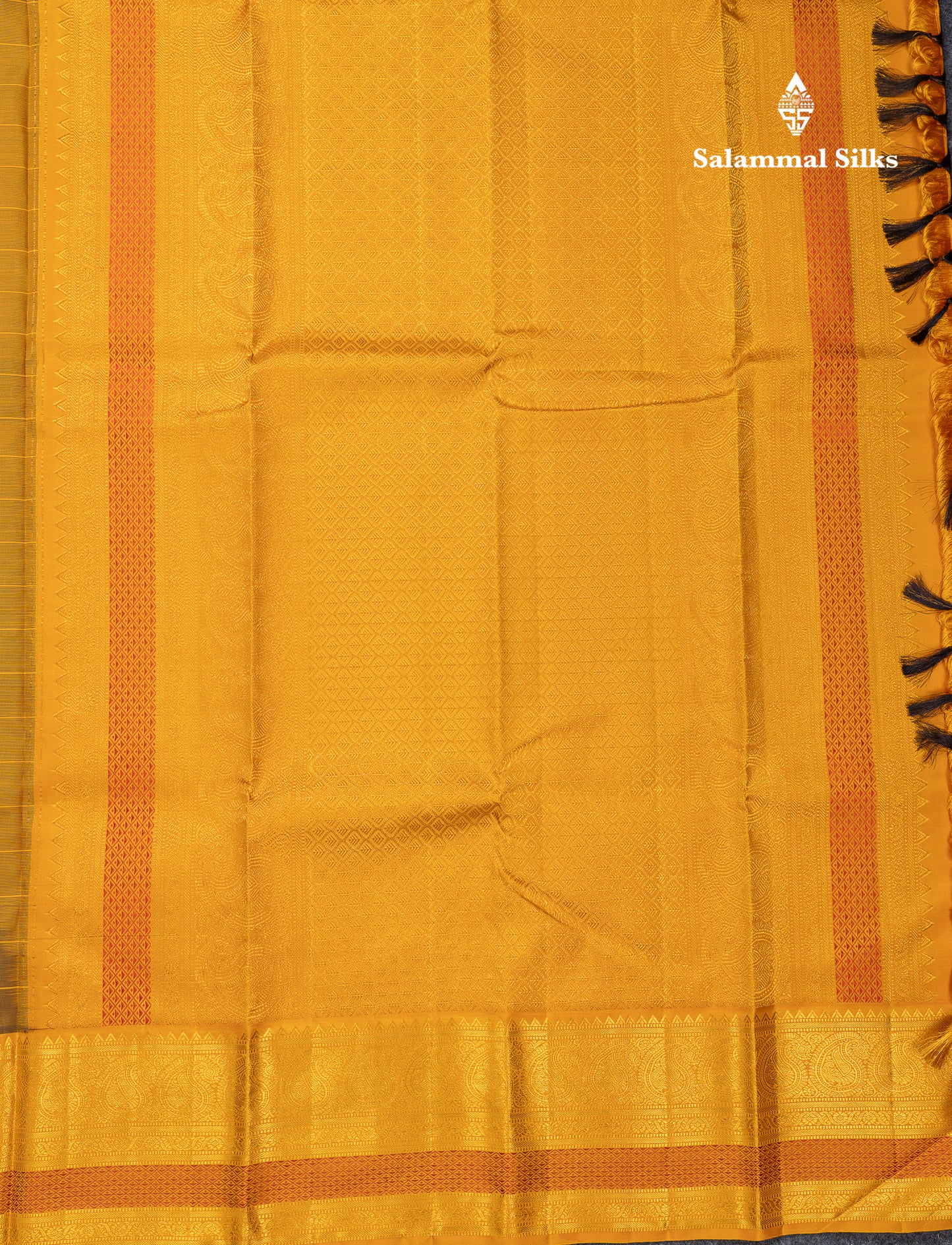 Beautiful Bottle Green Checks Pure Kanjivaram Silk Saree With Contrast Mustard Yellow Traditional Border