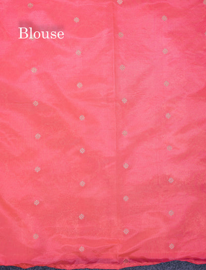 Beautiful Green Semi Raw Silk Saree With Fancy Border