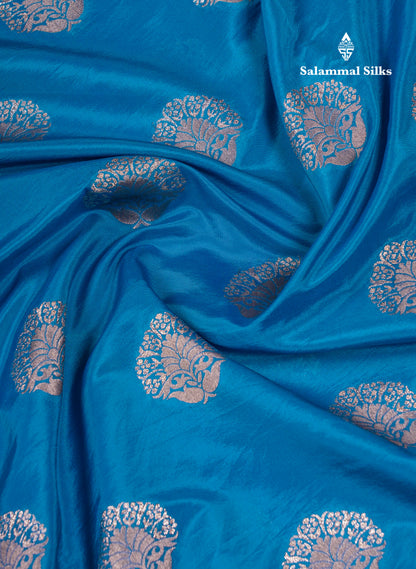 Beautiful Green Semi Raw Silk Saree With Fancy Border