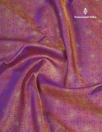Beautiful Vadamalli Meenakari Work Bridal Pure Kanjivaram Silk Saree With Traditional Border