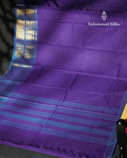 Beautiful Rust Orange Plain Pure Chettinad Cotton Saree With Contrast Dark Brown Traditional Evening Morning Border