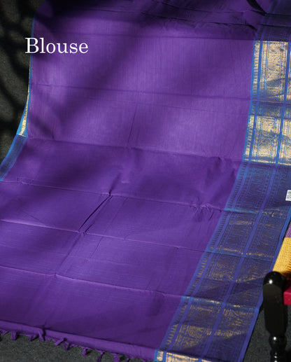 Beautiful Rust Orange Plain Pure Chettinad Cotton Saree With Contrast Dark Brown Traditional Evening Morning Border