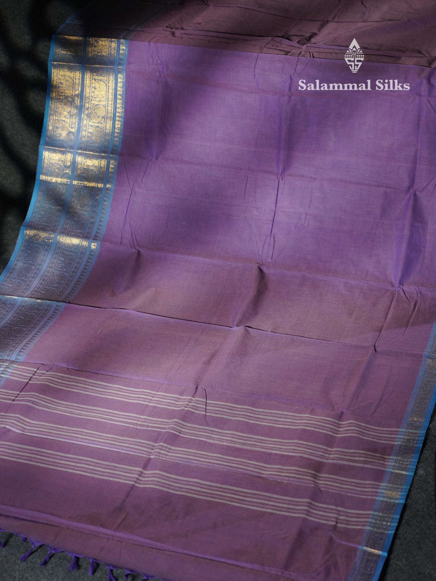 Beautiful Rust Orange Plain Pure Chettinad Cotton Saree With Contrast Dark Brown Traditional Evening Morning Border