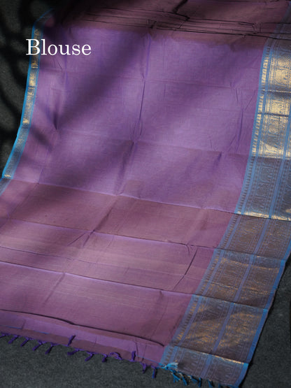 Beautiful Rust Orange Plain Pure Chettinad Cotton Saree With Contrast Dark Brown Traditional Evening Morning Border