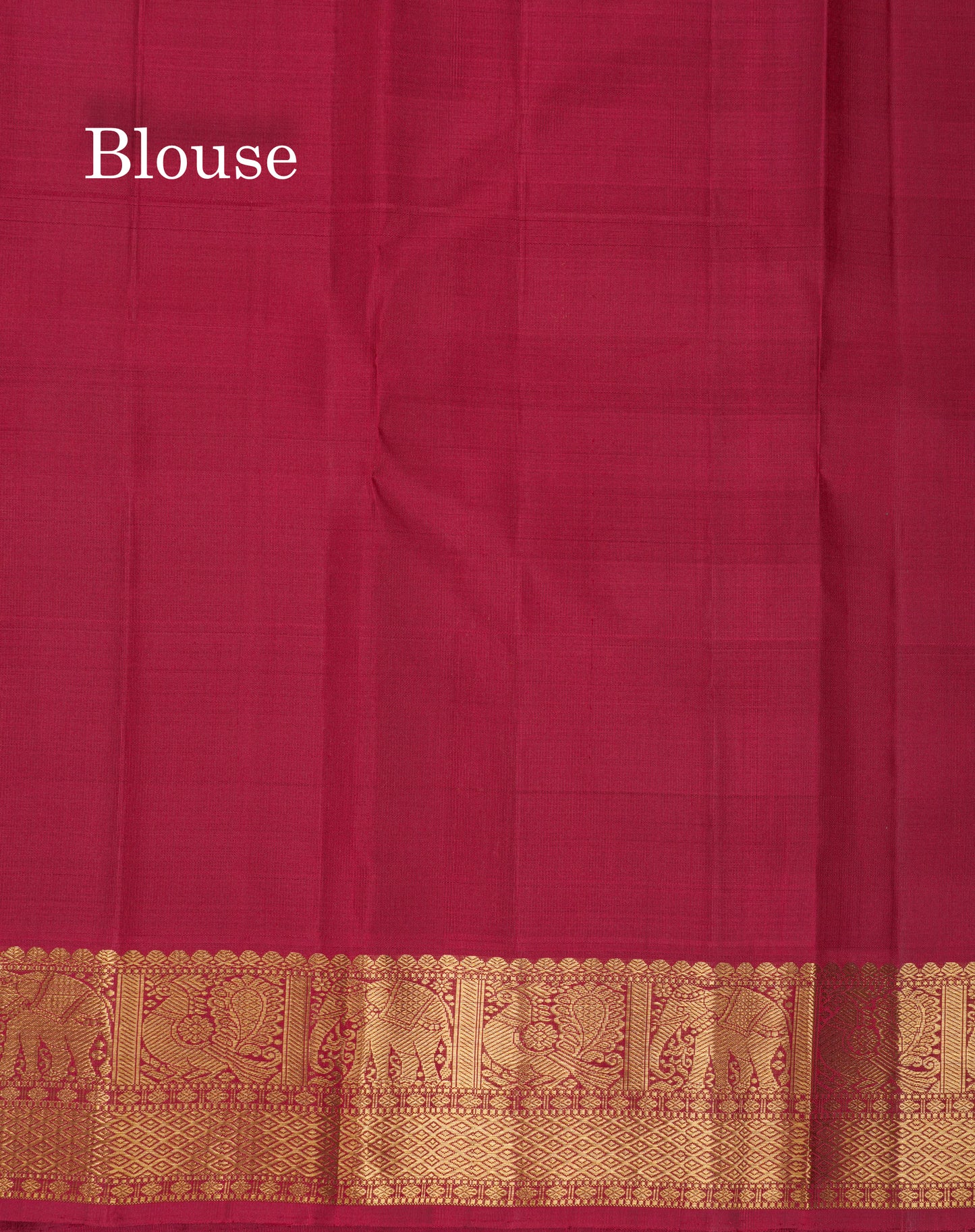 Paalum Pazham Checks Pure Kanjivaram Silk Saree With Contrast Maroon Traditional Border