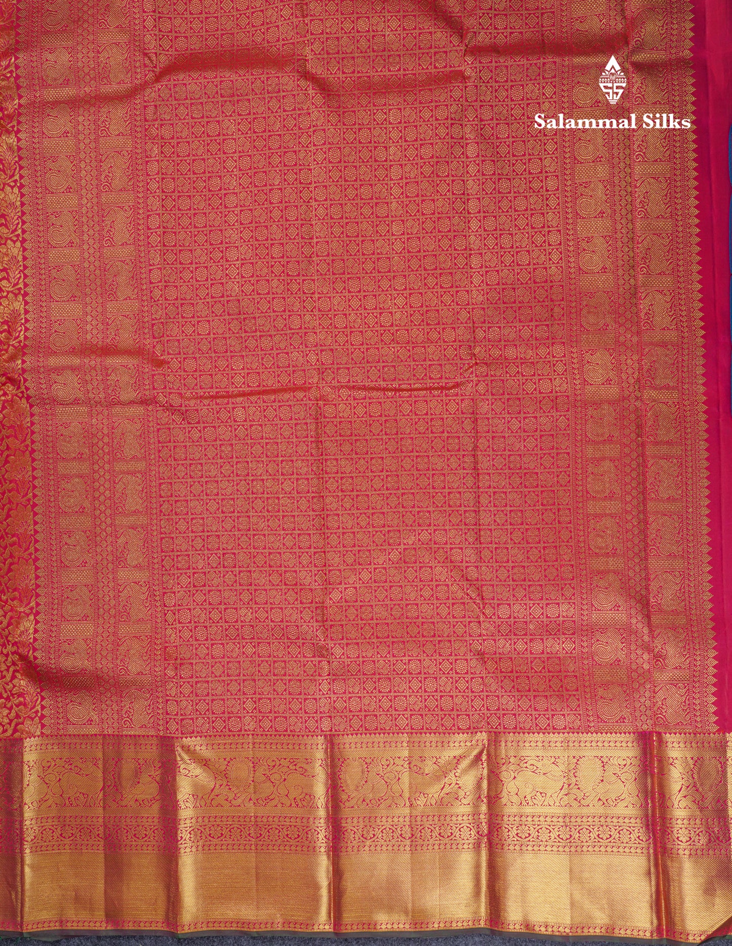 Dual Tone Pinkish Orange Bridal Pure Kanjivaram Silk Saree With Traditional Evening Morning Border