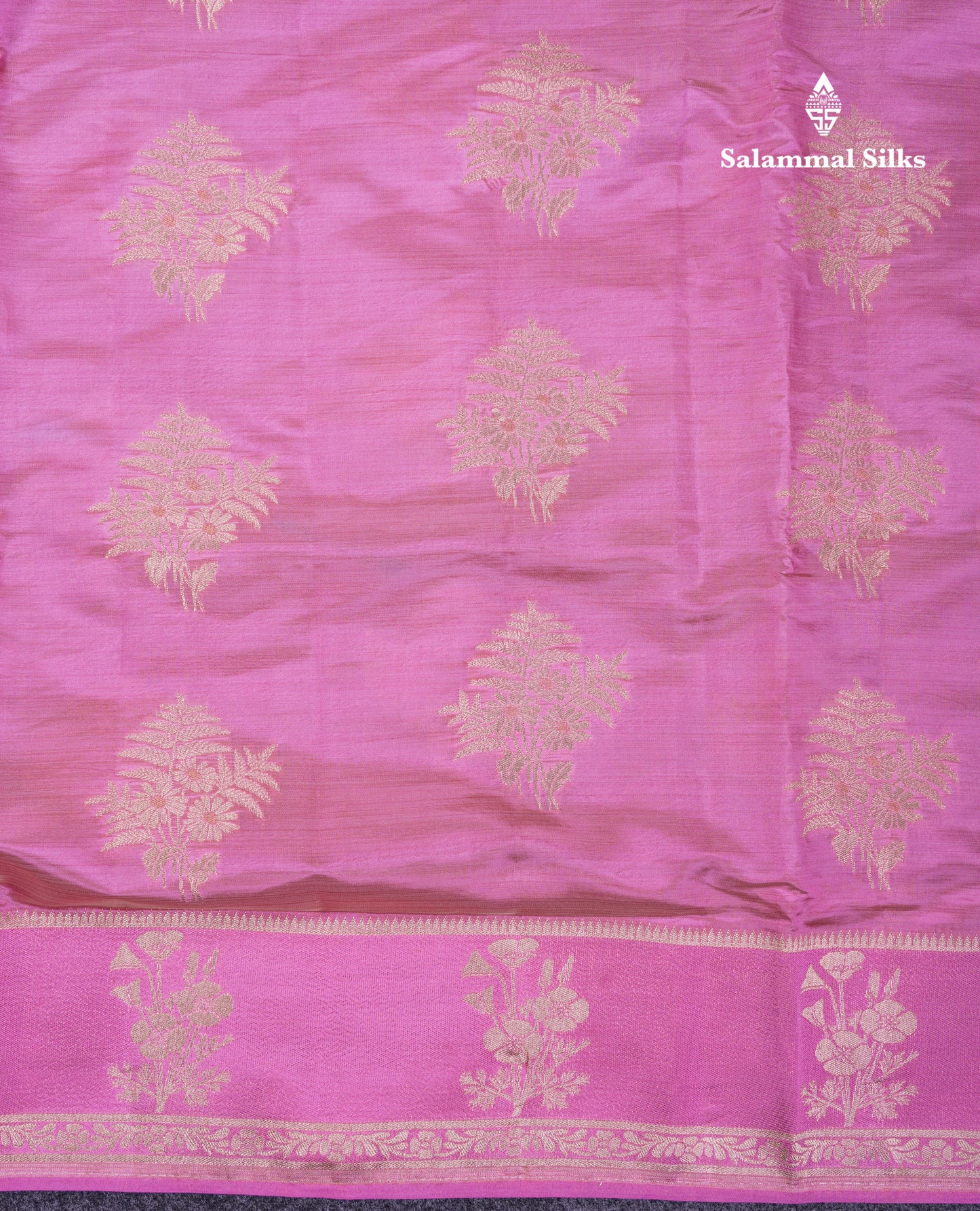 Beautiful Onion Pink Semi Raw Silk Saree With Fancy Border