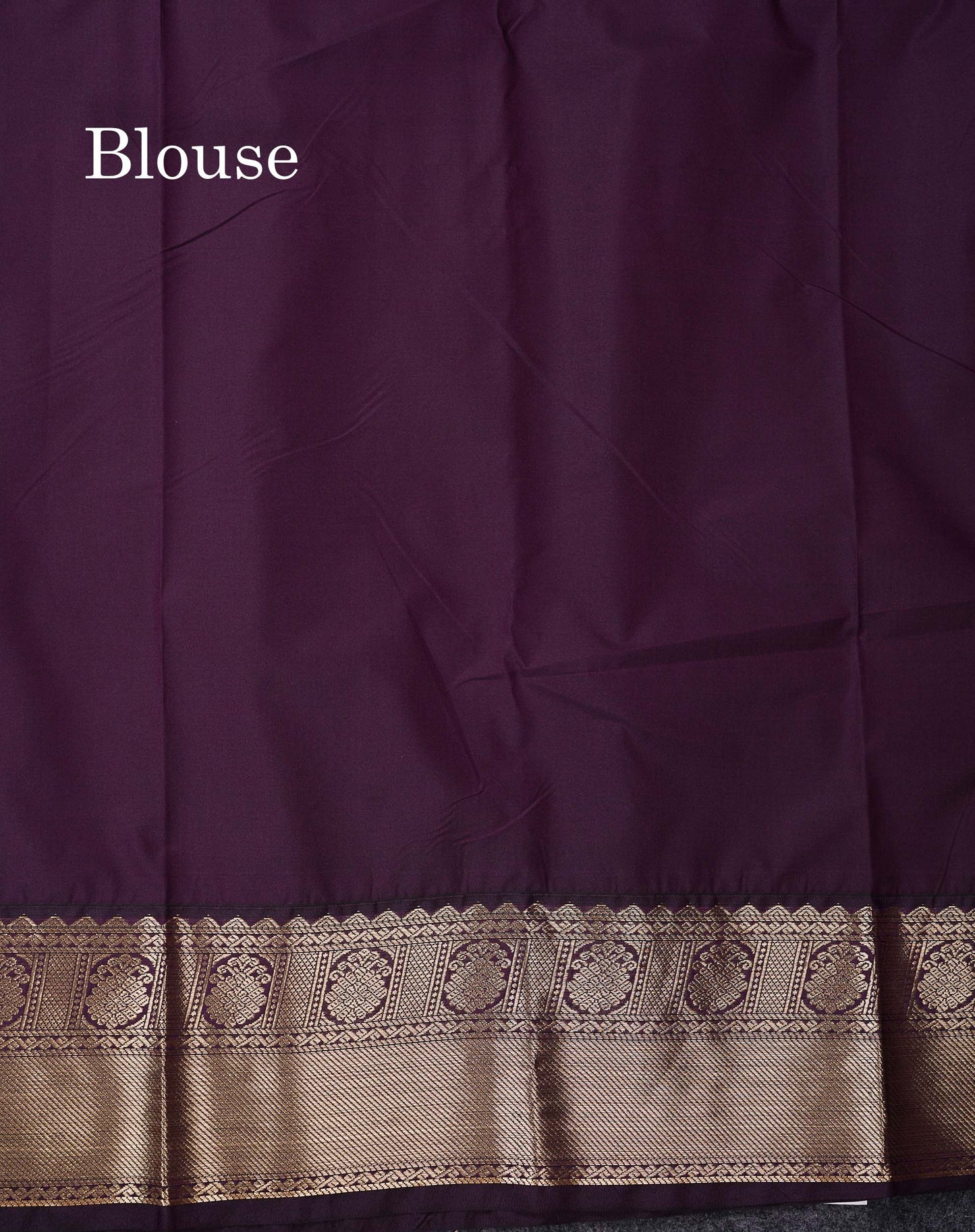 Semi Silk Saree - Orange Butta With Vaira Oosi Tiny Checks Along With Contrast Dark Purple Border