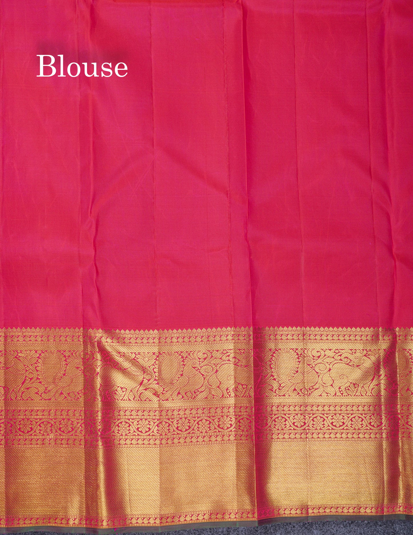 Dual Tone Pinkish Orange Bridal Pure Kanjivaram Silk Saree With Traditional Evening Morning Border