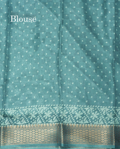 Pastel Violet Semi Dola Fancy Saree Printed Design With Traditional Zari Border
