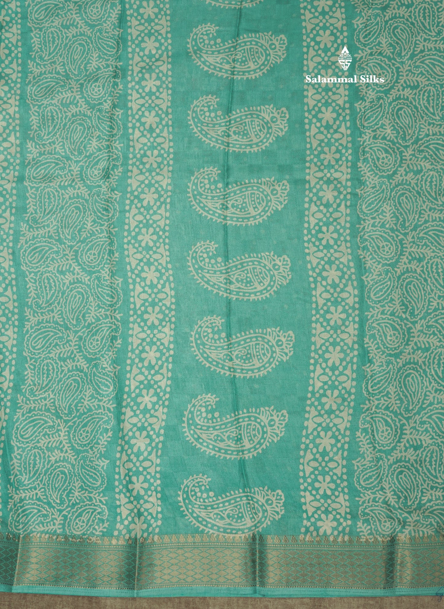 Pastel Violet Semi Dola Fancy Saree Printed Design With Traditional Zari Border