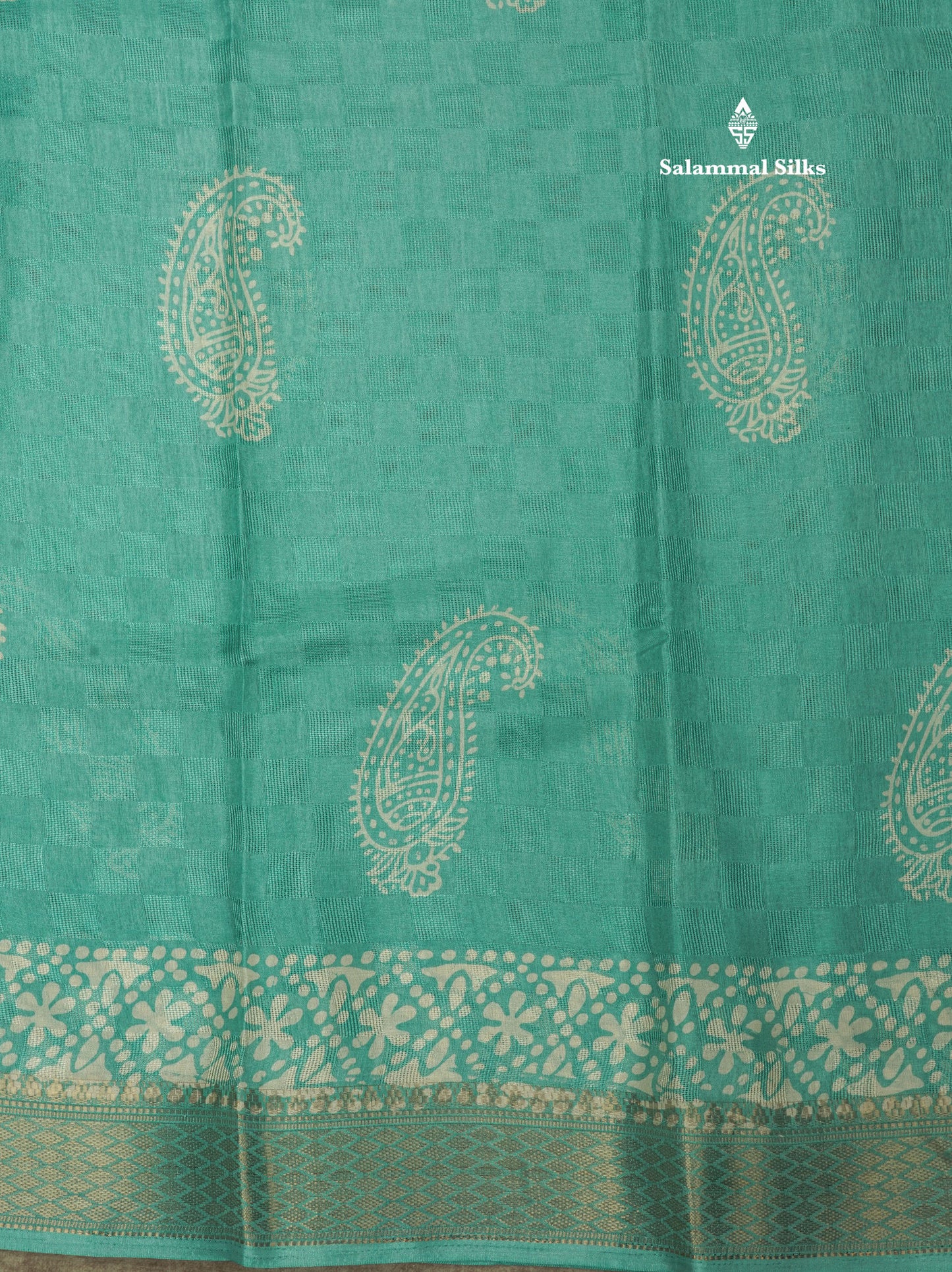 Pastel Violet Semi Dola Fancy Saree Printed Design With Traditional Zari Border