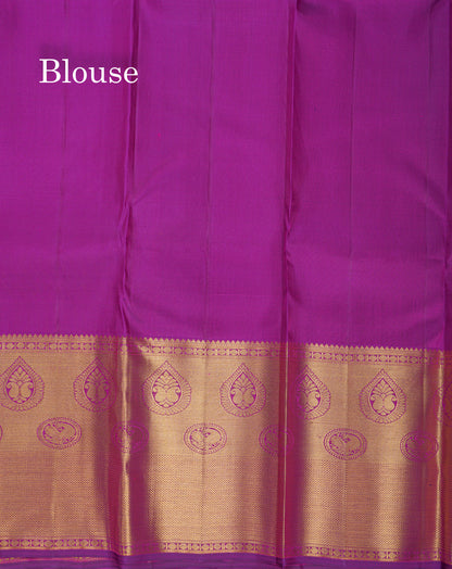 Beautiful Purple Menakari Work Bridal Pure Kanjivaram Silk Saree With Traditional Evening Morning Border