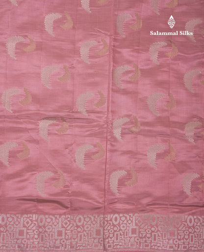 Beautiful Blue Semi Raw Silk Saree With Fancy Border