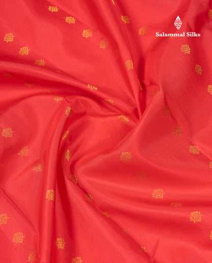 Beautiful Pinkish Peach Pure Kanjivaram Silk Saree With Contrast Navy Blue Traditional Evening Morning Border