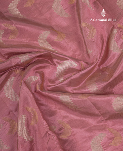 Beautiful Blue Semi Raw Silk Saree With Fancy Border