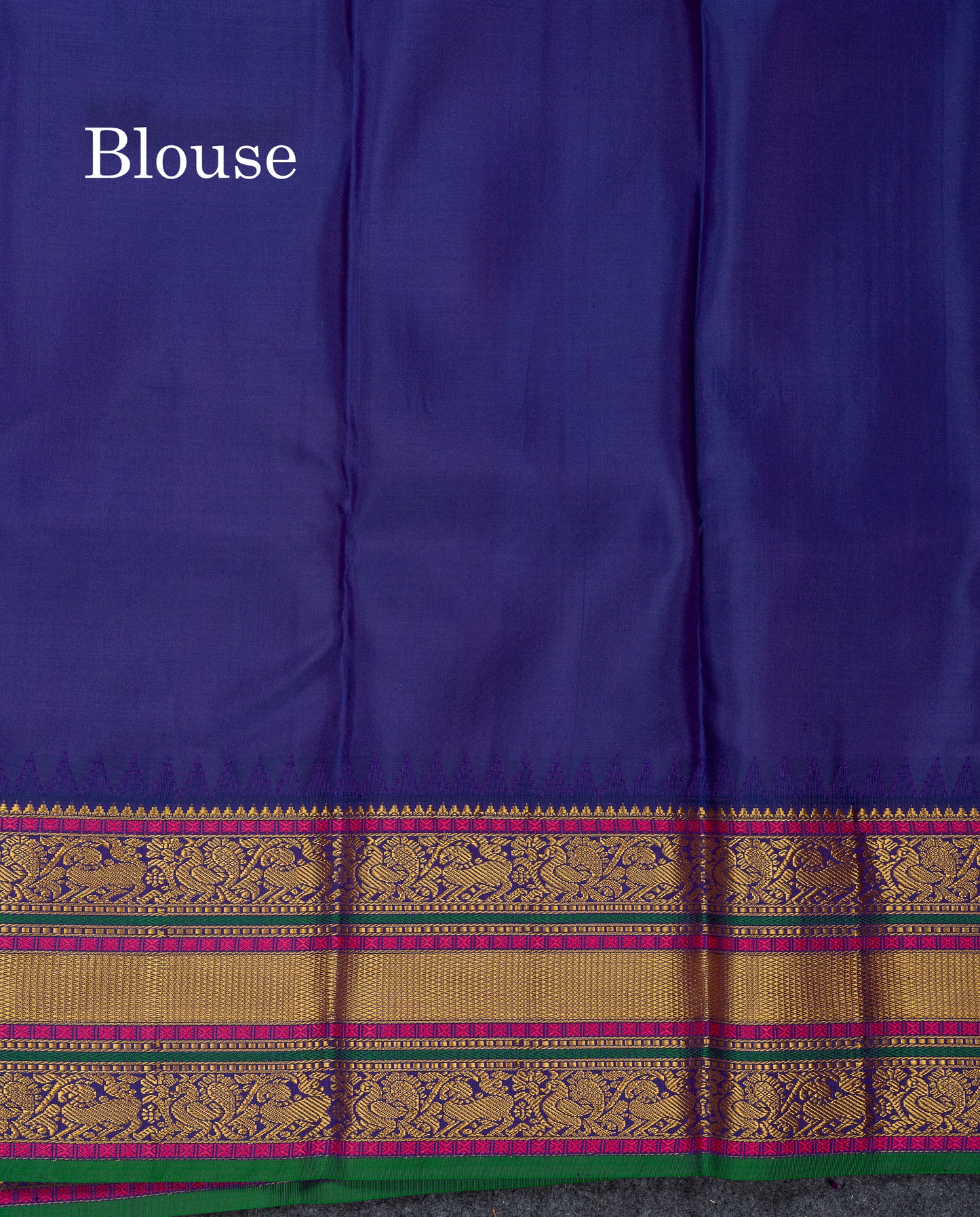 Beautiful Pinkish Peach Pure Kanjivaram Silk Saree With Contrast Navy Blue Traditional Evening Morning Border