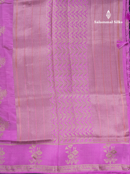 Beautiful Onion Pink Semi Raw Silk Saree With Fancy Border
