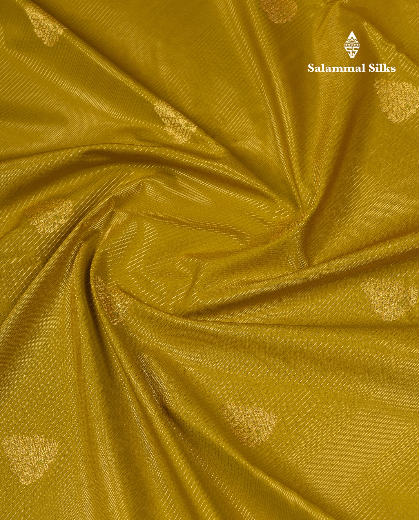 Beautiful Manthulir Yellow Vaira Oosi Lines With Butta Semi Silk Saree With Contrast Pink Traditional Gap Border