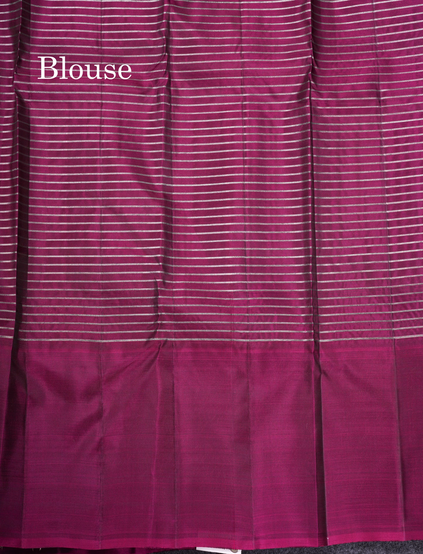 Bottle Green Checks Pure Silk Mix Saree With Contrast Magenta Fancy Border