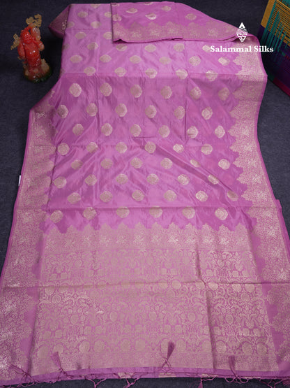 Beautiful Green Semi Raw Silk Saree With Fancy Border