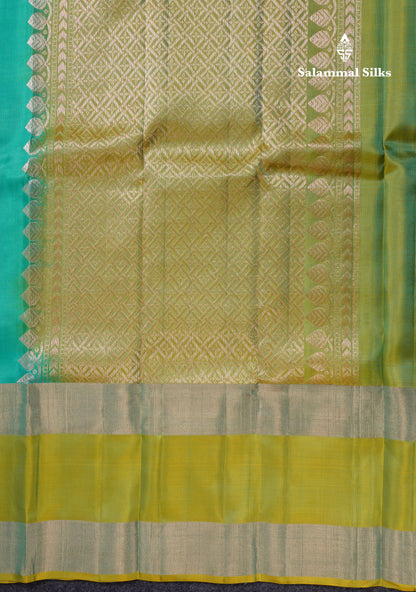 Rexona Green Pure Silk Mix Saree With Contrast Manthulir Green Border