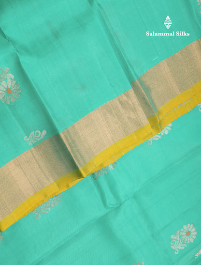 Rexona Green Pure Silk Mix Saree With Contrast Manthulir Green Border