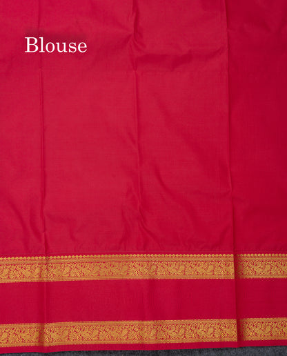 Beautiful Dark Navy Blue Small Checks With Butta Semi Silk Saree With Contrast Pink Traditional Gap Border