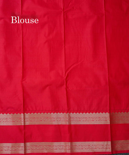 Semi Silk Saree - Light Lavender Mango Butta With Checks Along With Contrast Dark Brown Traditional Gap Border
