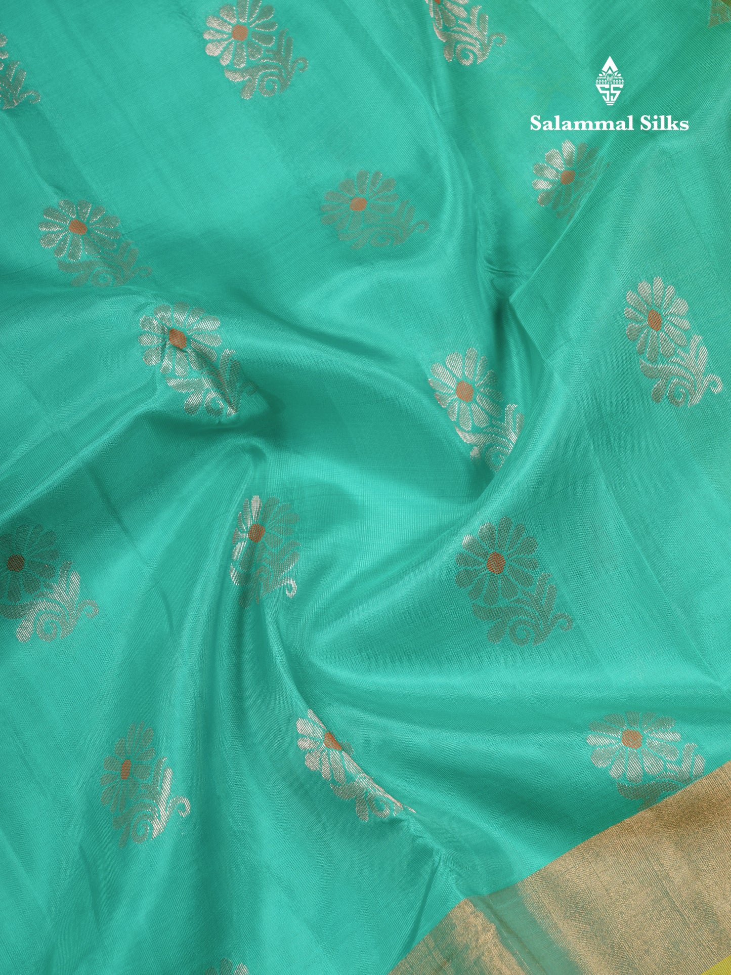 Rexona Green Pure Silk Mix Saree With Contrast Manthulir Green Border