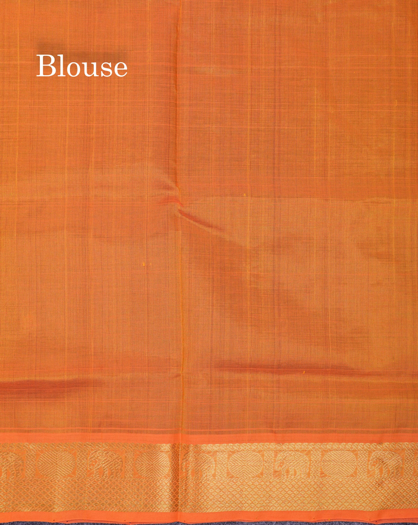 Beautiful Dark Brown Pure Silk Cotton Saree With Contrast Orange Traditional Border