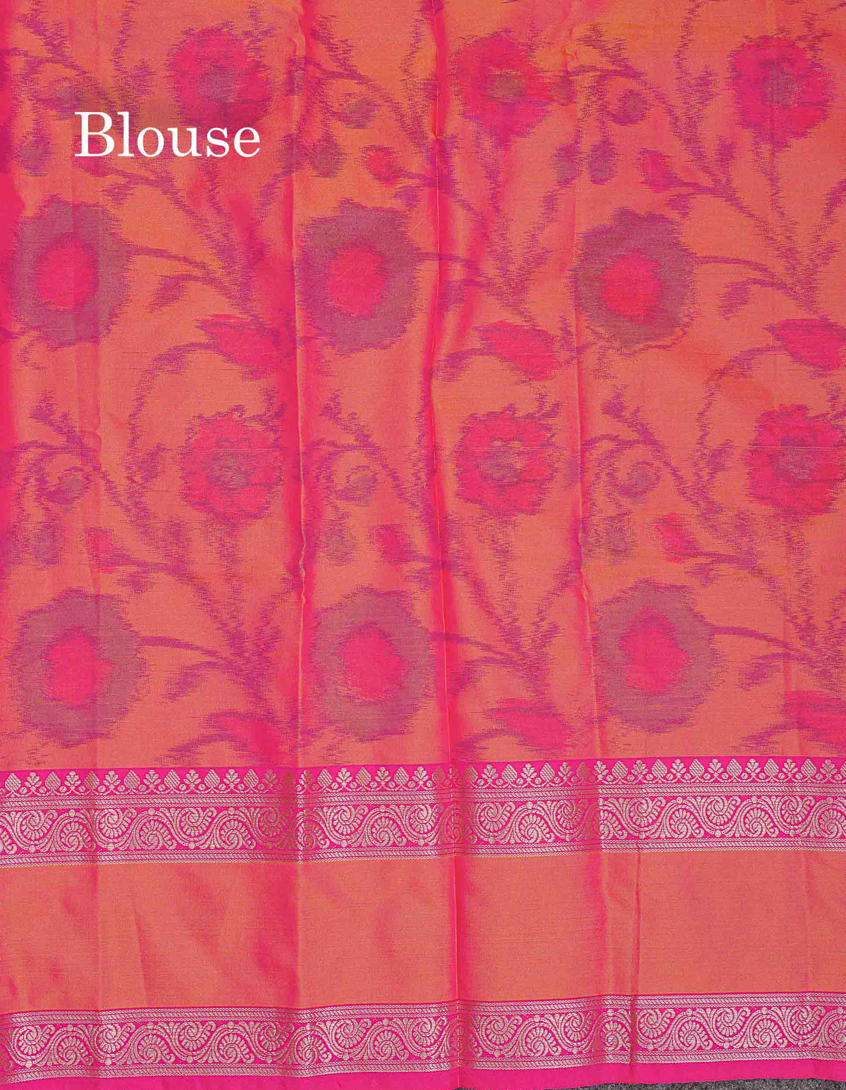 Semi Silk Saree - Olive Green Colour Body Zari Butta With Pochampally Fancy Border