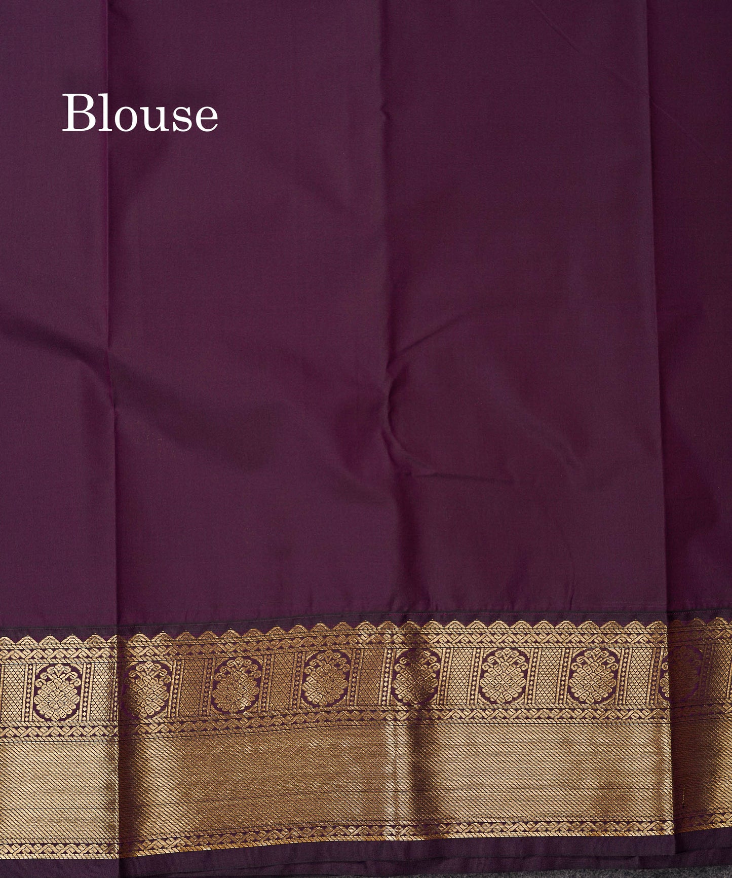 Semi Silk Saree - Orange Butta With Vaira Oosi Tiny Checks Along With Contrast Dark Purple Border