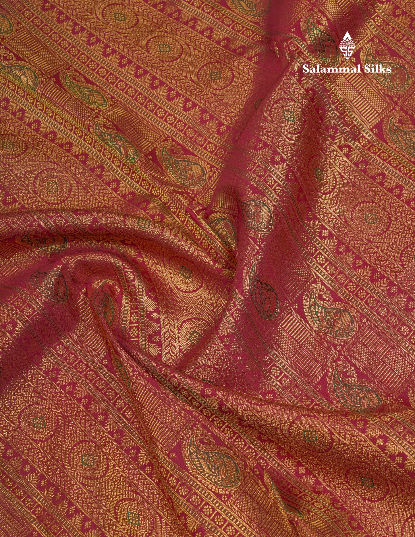 Beautiful Dark Maroon Menakari Work Bridal Pure Kanjivaram Silk Saree With Traditional Border