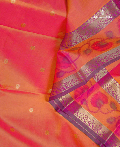 Semi Silk Saree - Olive Green Colour Body Zari Butta With Pochampally Fancy Border