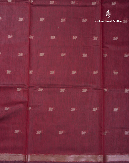 Beautiful Navy Blue Maheshwar Cotton Saree With Contrast Blue Blouse