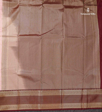 Semi Silk Saree - Mustard Yellow Mango Butta With Checks Along With Contrast Dark Brown Traditional Border