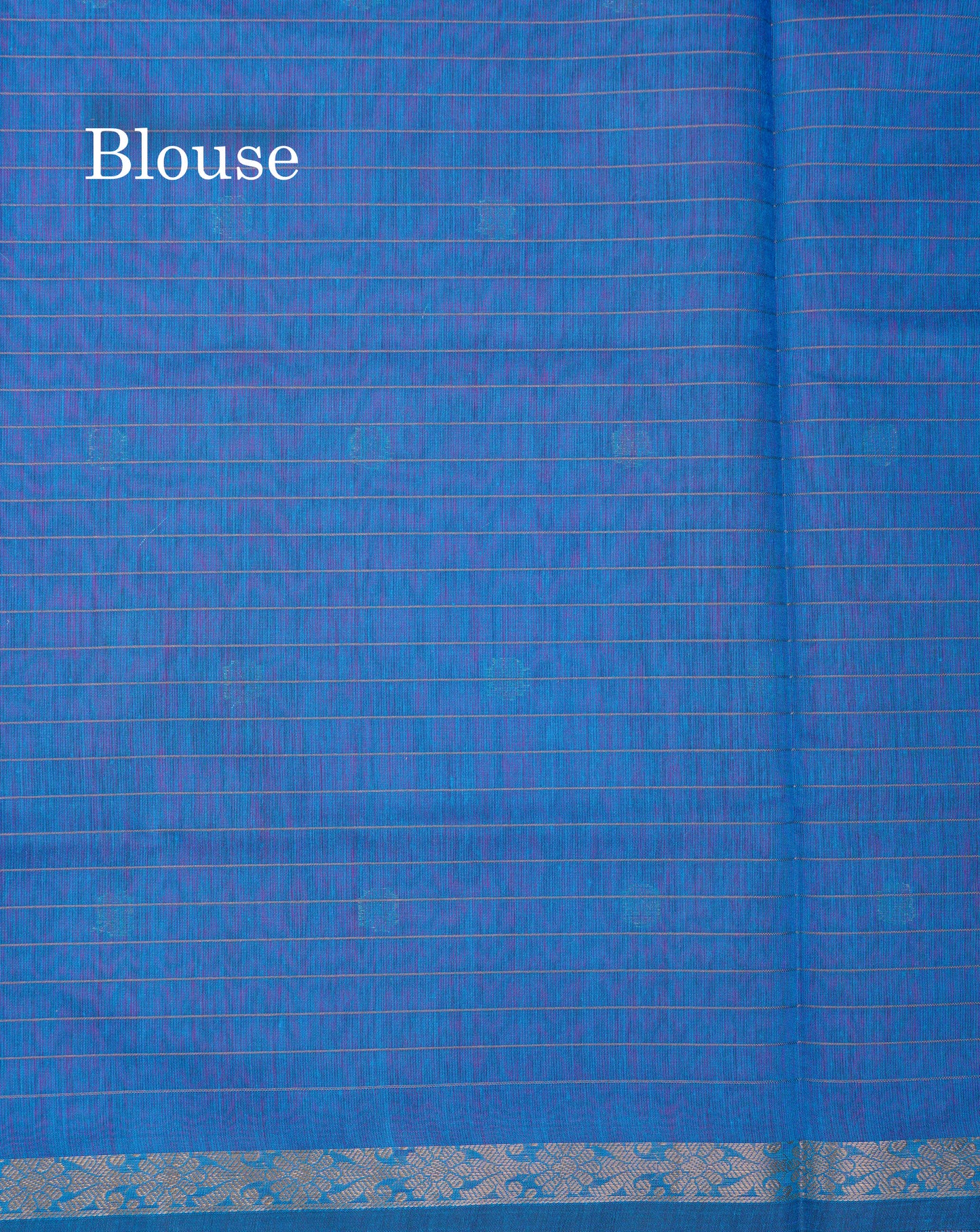Beautiful Pink Maheshwar Cotton Saree With Contrast Blue Blouse