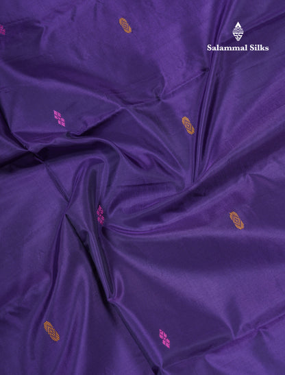Violet Banana Pinth Saree (Vaazhainaar Pattu) With Contrast Light Chocolate Blouse